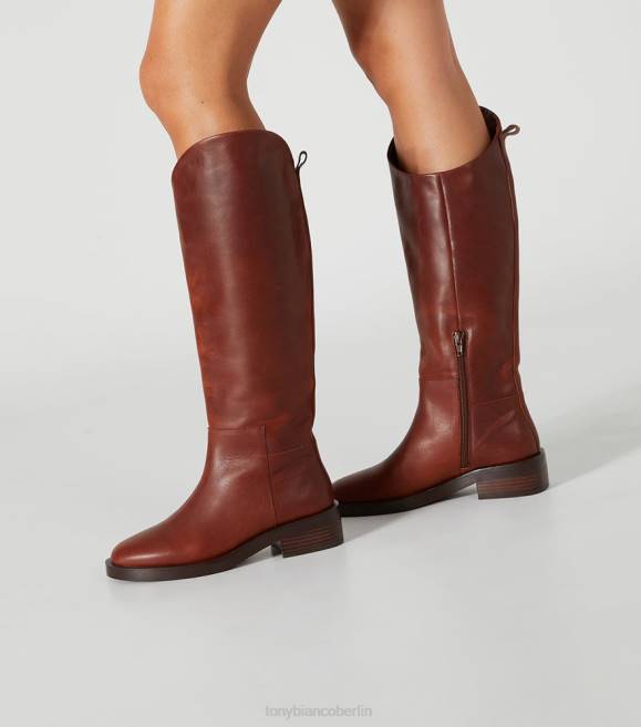 kniehohe Stiefel| de Tony Bianco Frauen Tyler-Kalbsstiefel Cognac 4624412